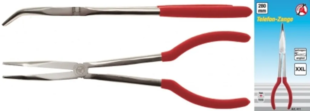 BGS Pince téléphonique Do It Yourself courbée 45° extra longue 280 mm - 8
