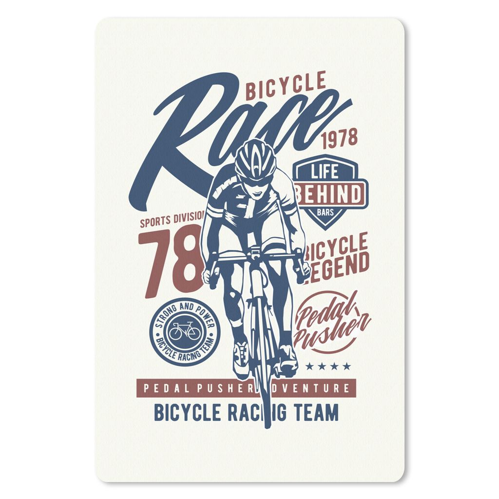 MuchoWow Mauspad Mousepad Radsport - Fahrrad - Vintage 18x27 cm - Mousepads - Maus Mat - Pad - Mausunterlage