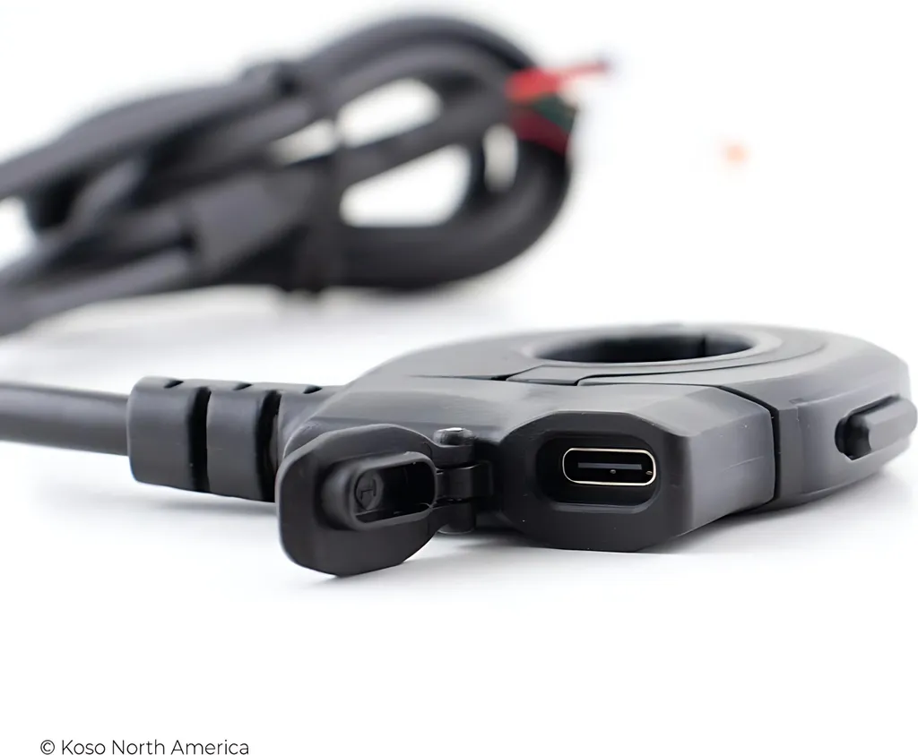 Commande de Guidon Koso Multifonction et Prise de Charge USB-C rapide - 2