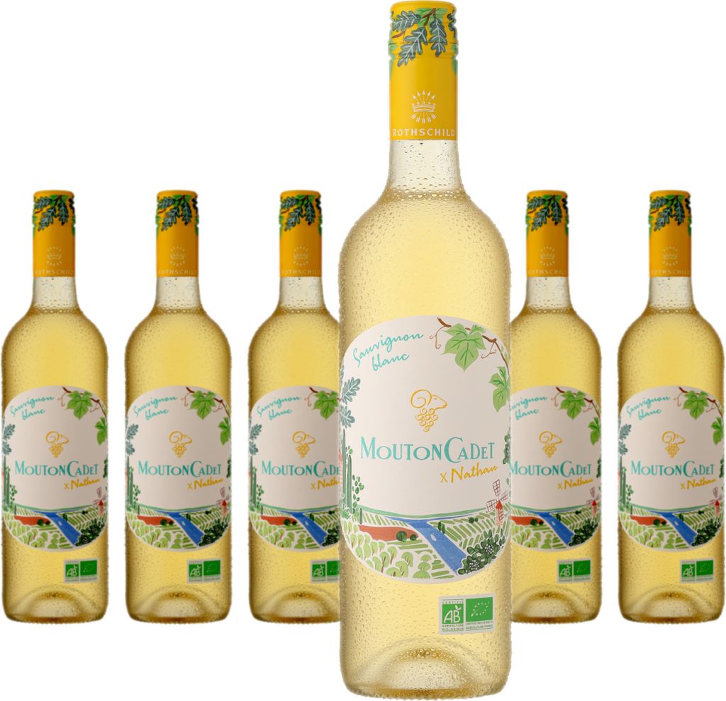 6 x Baron Philippe de Rothschild Mouton Cadet Nathan Sauvignon Blanc
