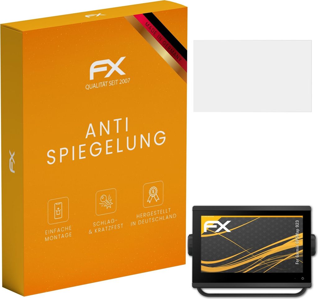 atFoliX FX-Antireflex 3x Schutzfolie kompatibel mit Garmin GPSMap 923 Displayfolie