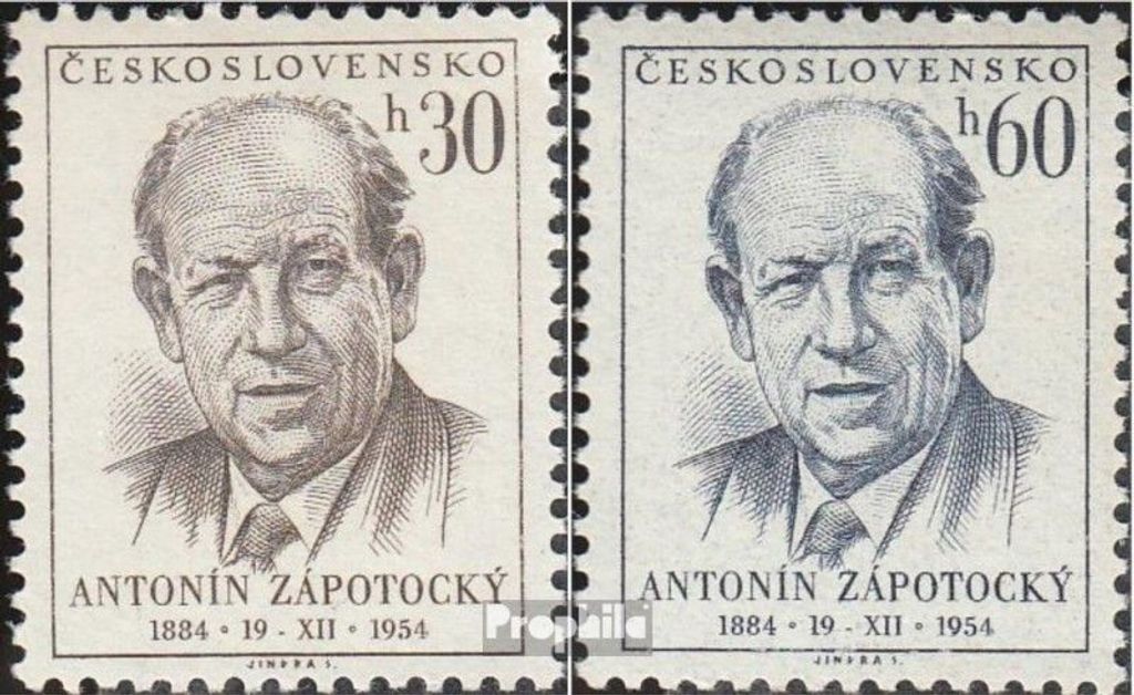 Briefmarken Tschechoslowakei 1954 Mi 887-888 (kompl.Ausg.) postfrisch Zapotocky