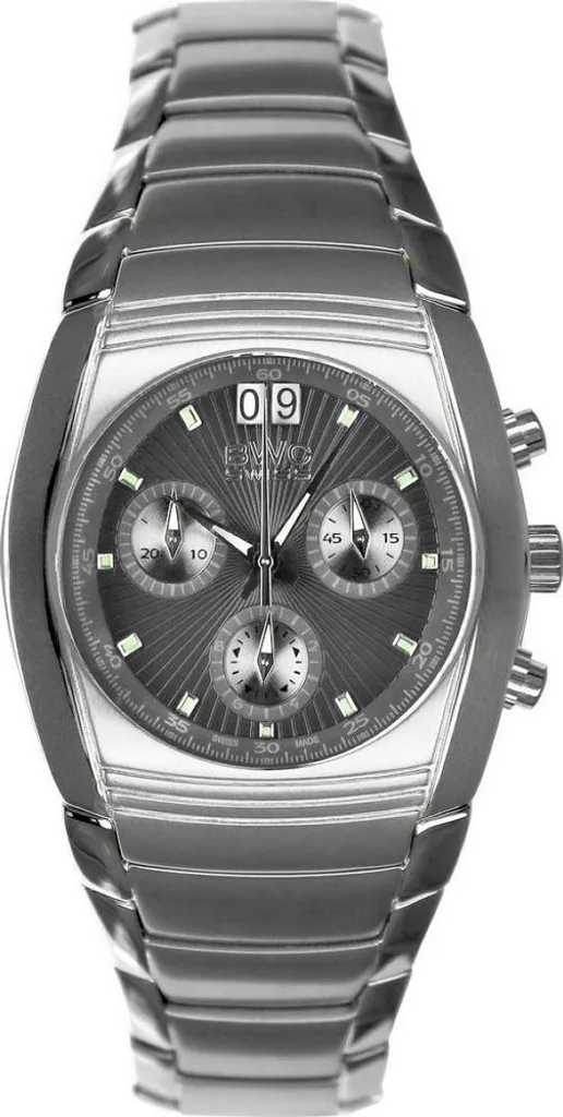 Montre Classique BWC Swiss pour Homme avec Bracelet Acier et Cadran Noir