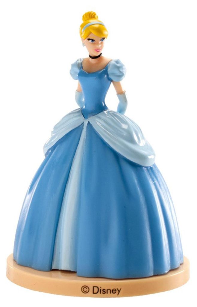 Cinderella-Kuchendeko Figur blau 8cm - Einheitsgröße Produktbild 