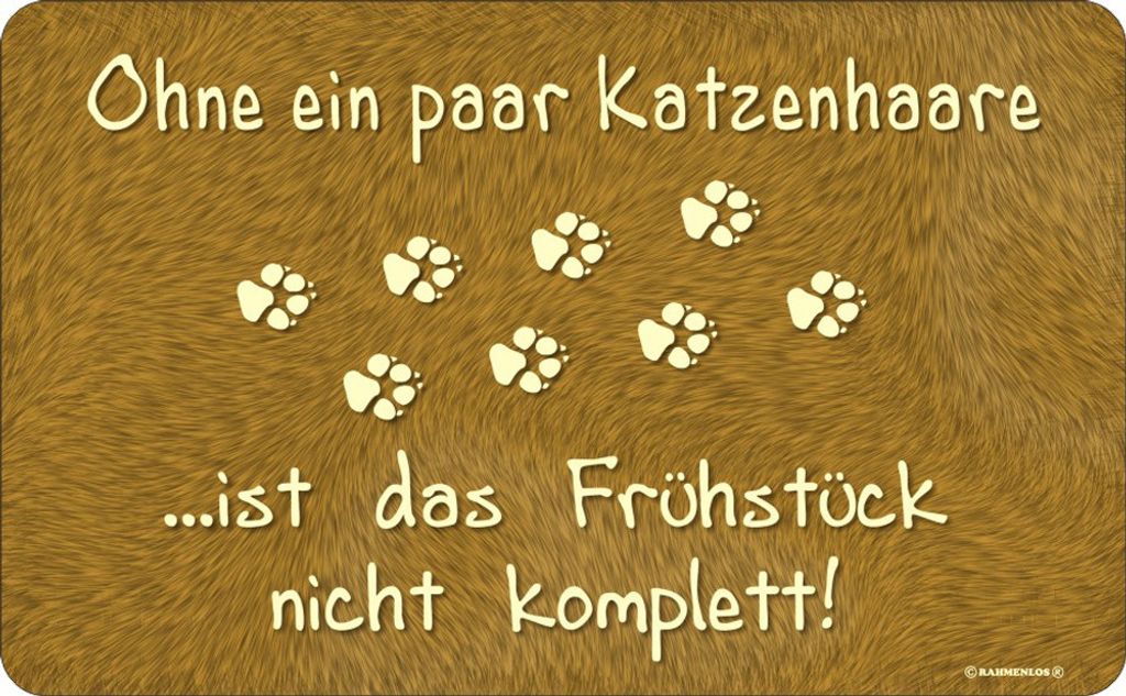 Ohne ein paar Katzenhaare - Frühstücksbrettchen - Resopal Brettchen