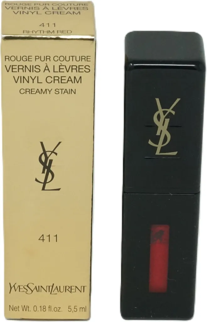 Vernis à Lèvres Vinyl Cream YSL n°411 Rhythm Red - Rouge à Lèvres Laque