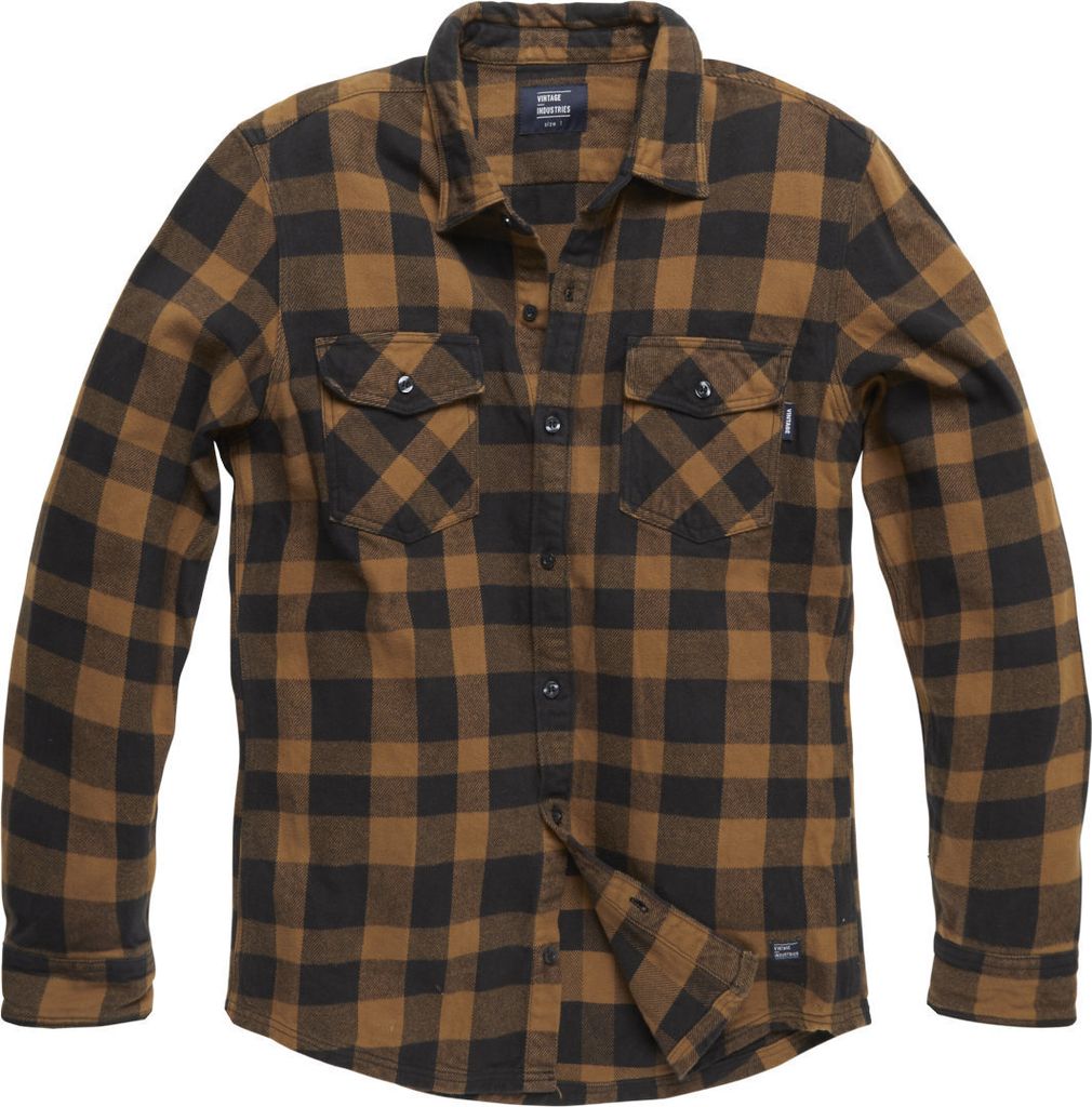 Vintage Industries Globe Heavyweight Hemd (Yellow,M)
