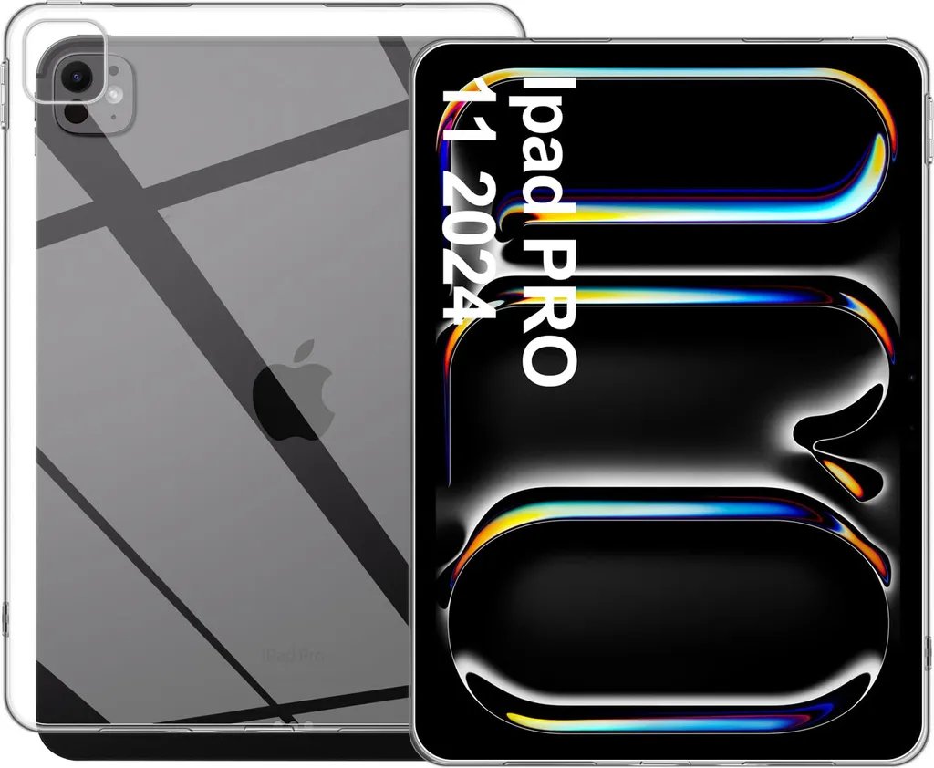 Custodia Professionale iPad Pro 11 2024: TPU Silicone Trasparente