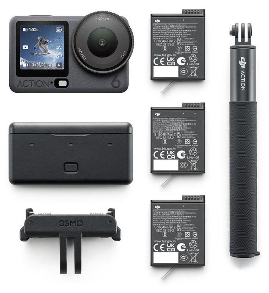 DJI Osmo Action 6 Adventure Combo, 4K Ultra HD, CMOS, 38 Zdjęcie produktu 