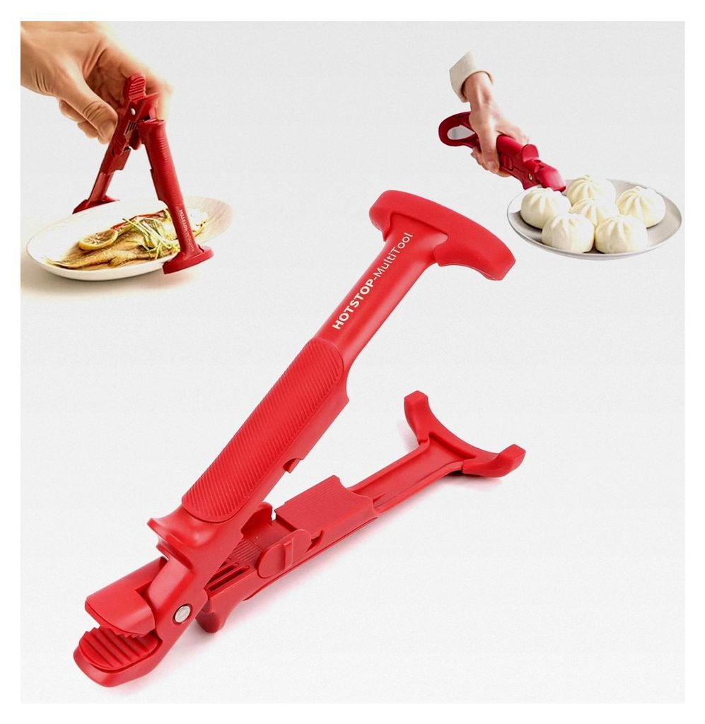 Schüsselzange, 2-in-1 Anti-Hitze Gripper für Heißluftfritteuse, Pizzablechzange, geeignet für Ofen, Mikrowelle, Luftfritteuse und Dampfgarer