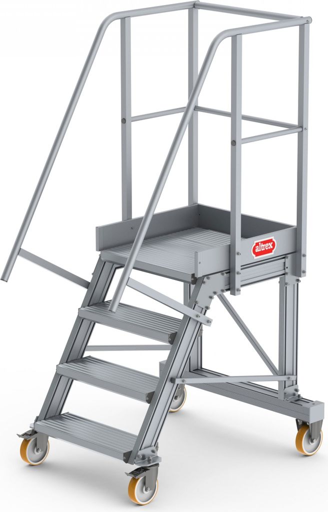 Altrex Podesttreppe fahrbar 60° 4 Stufen