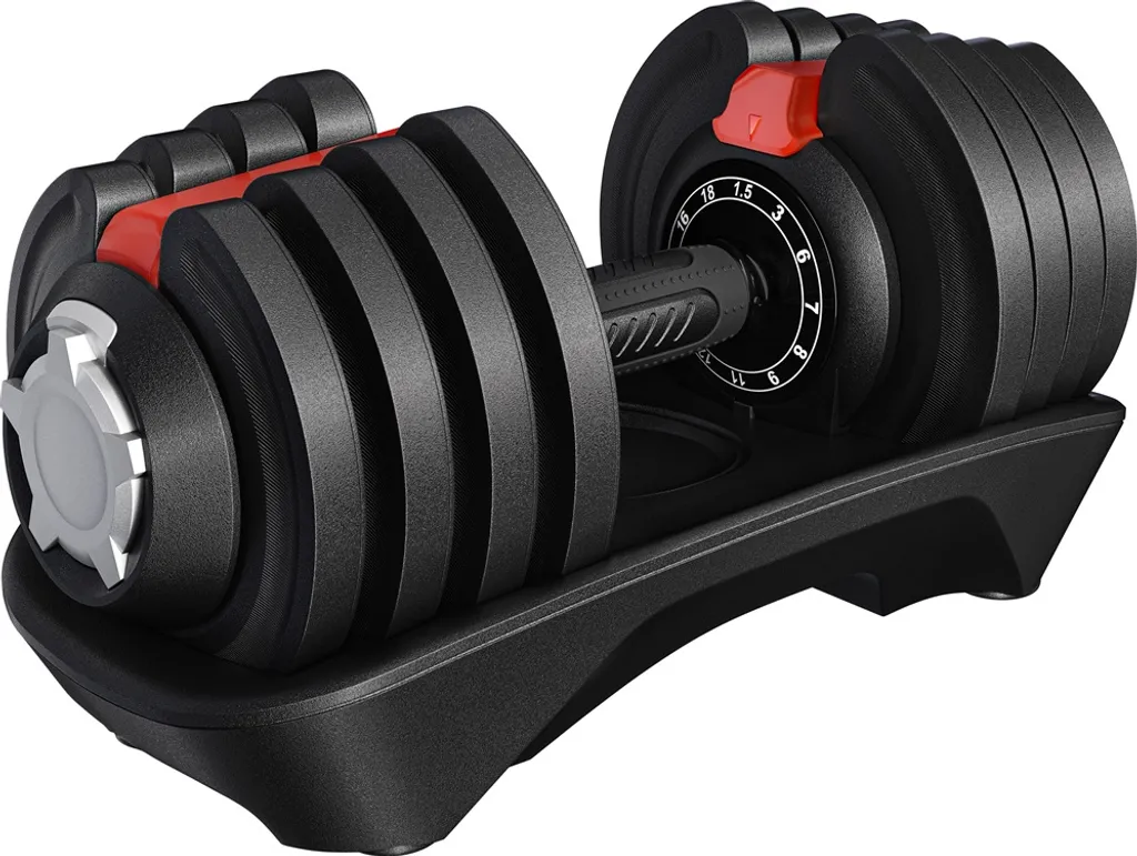 Yaheetech Haltères Réglables 12-en-1 de 1,5 à 18 kg pour Musculation