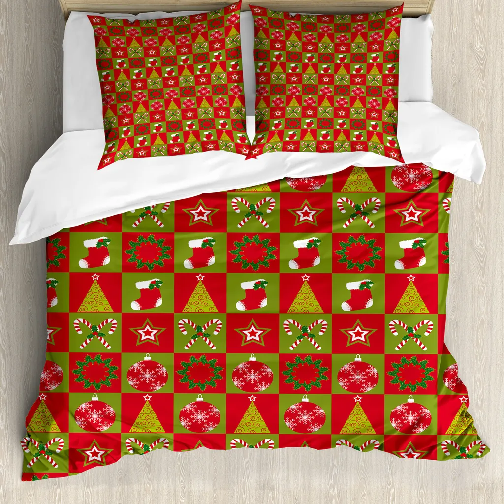 Set Copripiumino ABAKUHAUS Natalizio Verde: Eleganza Anallergica