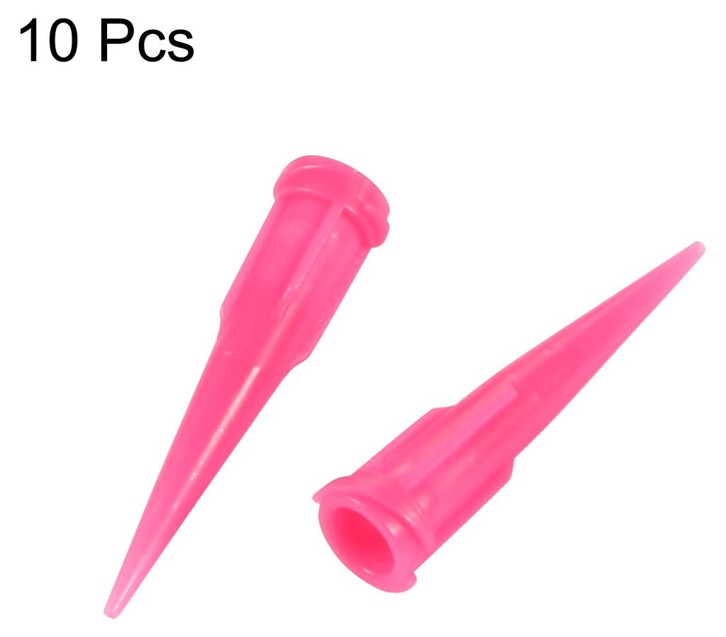 10Stk pink Plastik verjš¹ngt Nadelkopf Klebstoff Flš¹ssigkeit Dosiernadel Spitzen DE de
