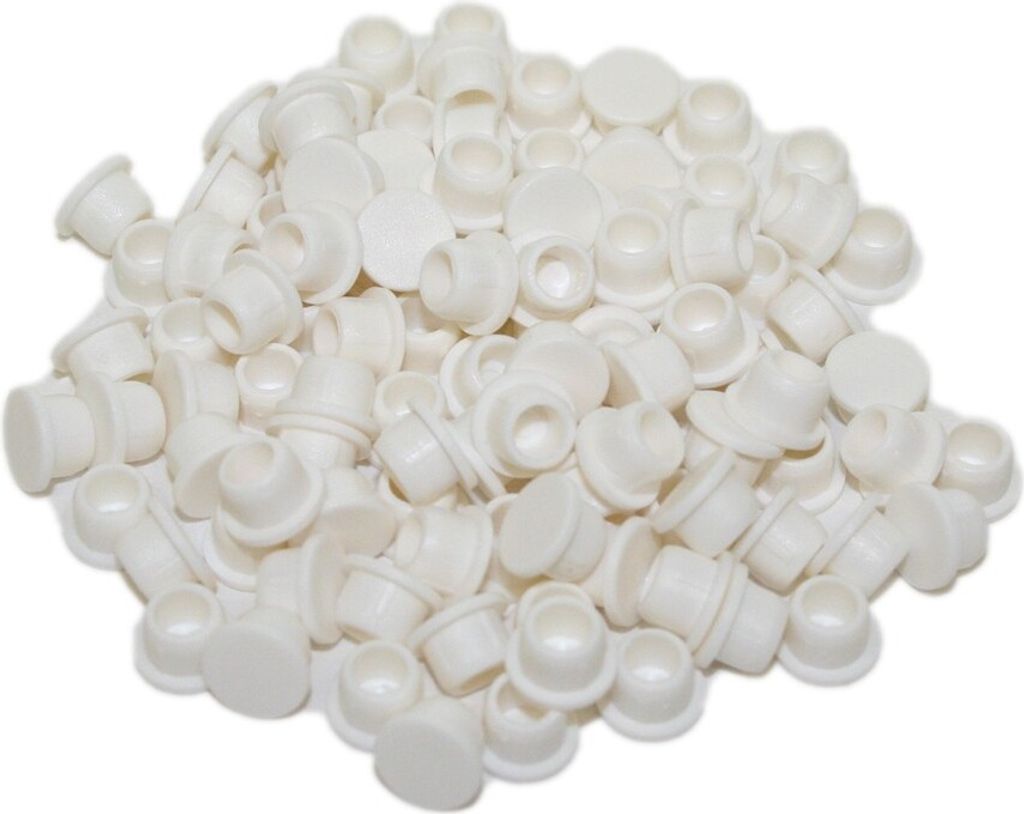 Capuchons de protection pour trous Clamex blanc, 100 pces - Image du produit 
