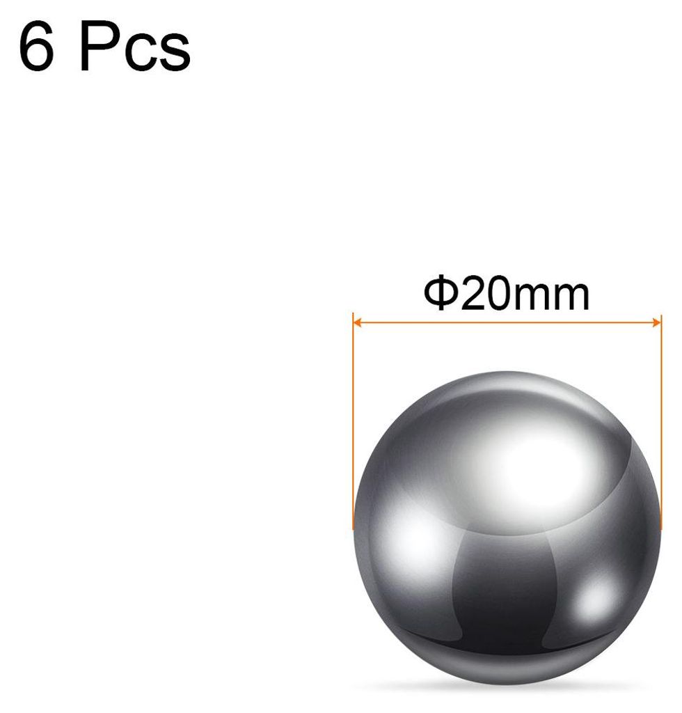 6 Stš¹ck Pr?zision Kugeln 20mm Durchmesser 304 Edelstahl fš¹r Lager