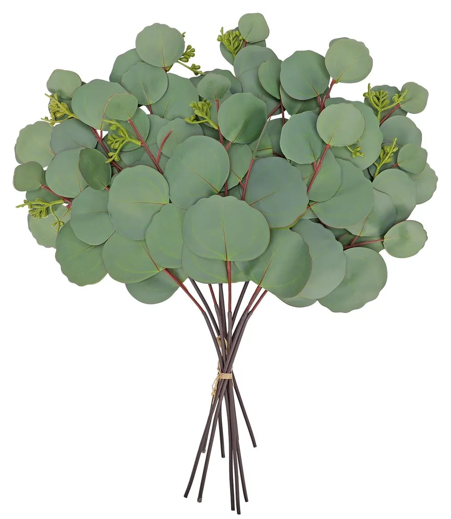 Eucalyptus Artificiel pour Mariage et Déco de Table 37 cm 2 Branches
