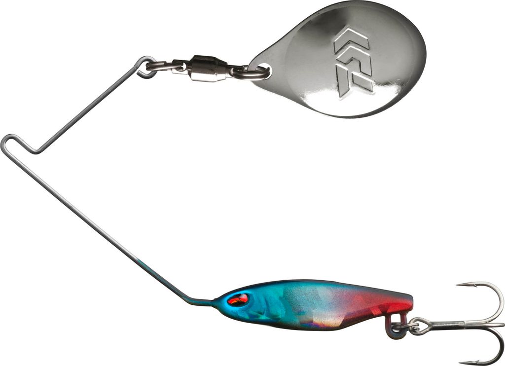 DAIWA PROREX MICRO SPINNER FISH TG, Micro-Spinnerbait, blue red tail, 15153-705