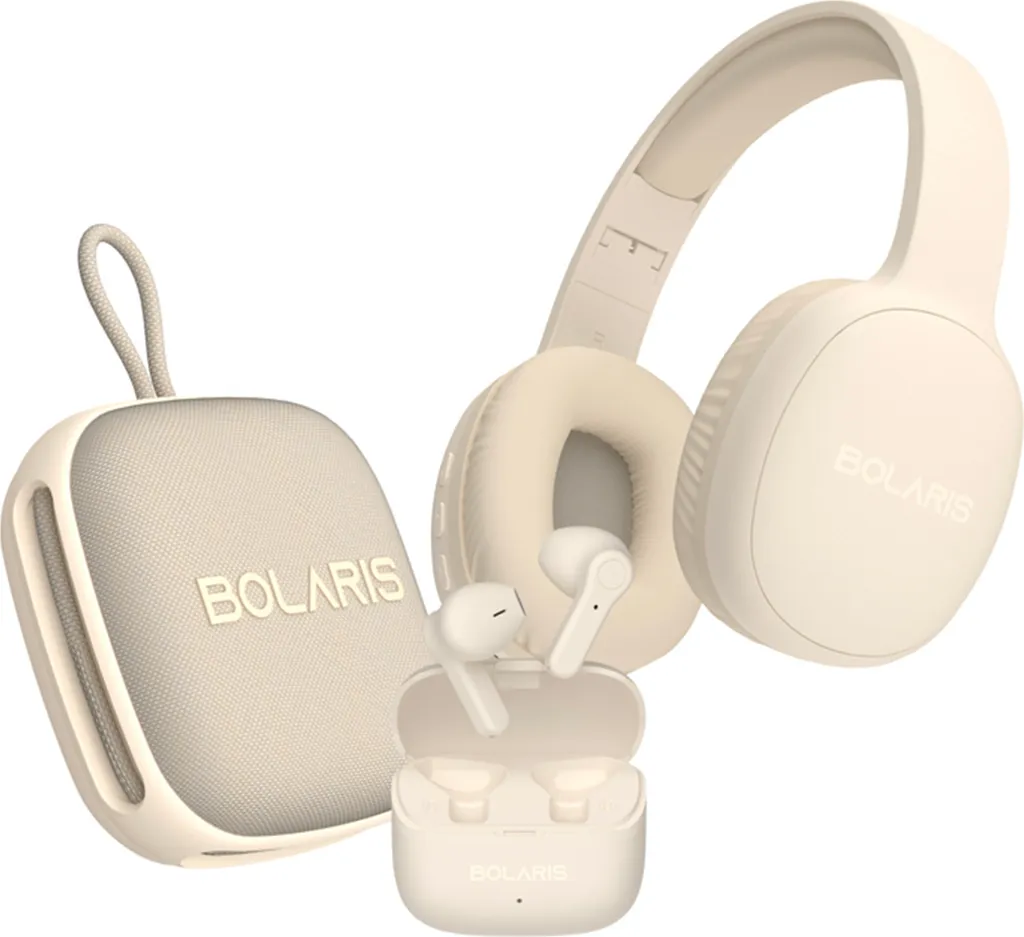 Pack Audio 3-en-1 Bolaris Beige : Ne Manquez Plus Jamais de Musique