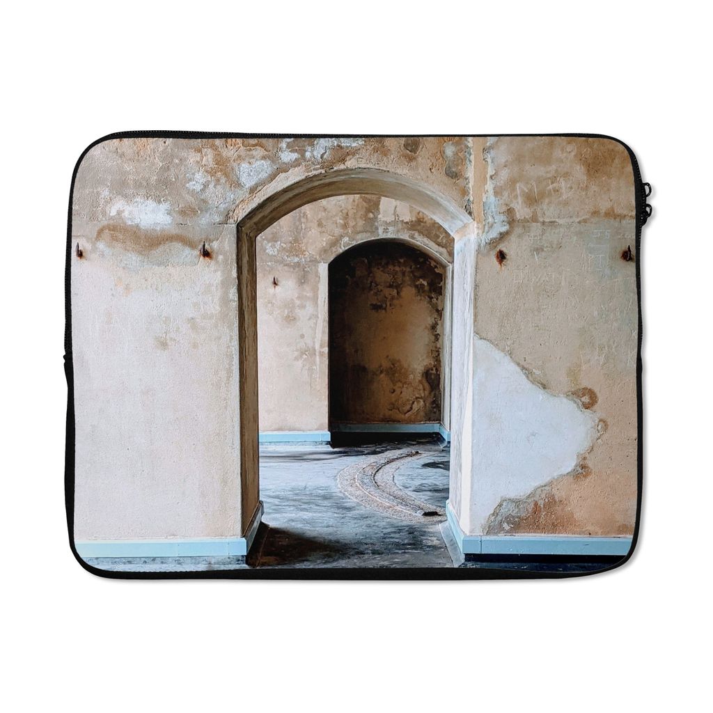 MuchoWow Laptop Hülle 15 Zoll Tor - Architektur - Stein - Gebäude Laptoptasche - Laptoptasche - Sleeve - Rundum-Schutz