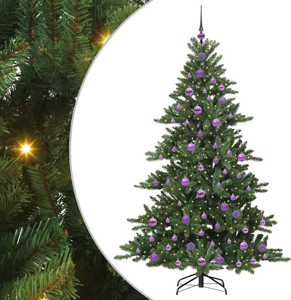 Künstlicher klappbarer Weihnachtsbaum Grün 180 cm PVC und Stahl