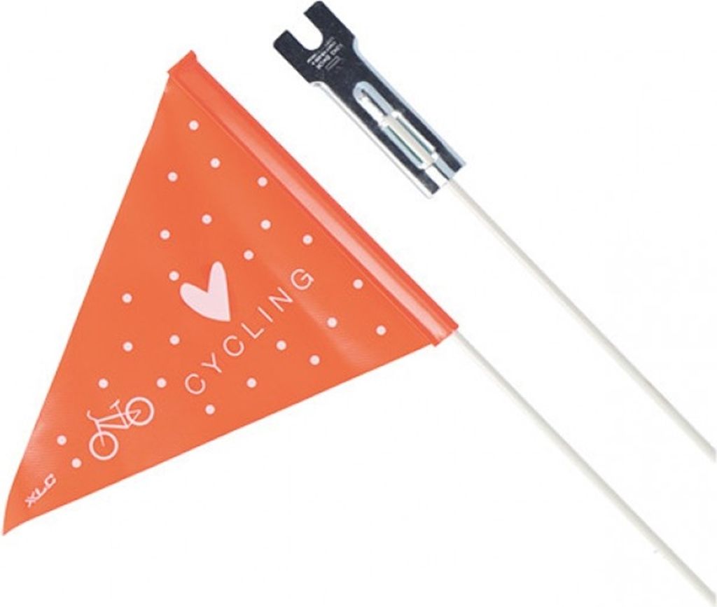 XLC SF-C01 Sicherheitswimpel zweiteilig, weiß/orange 'Love Produktbild 