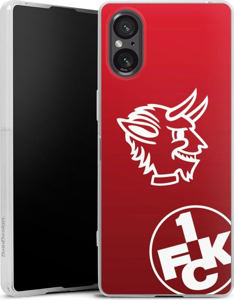 DeinDesign Slim Hülle für Sony Xperia 5 V Silikon Case Ultra Dünn Handyhülle 1. FC Kaiserslautern Offizielles Lizenzprodukt Teufel