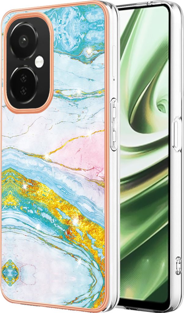 Hülle für OnePlus Nord CE 3 Lite /Nord N30 Muster TPU Silikon Stoßdämpfer Bumper Schutzhülle Türkis