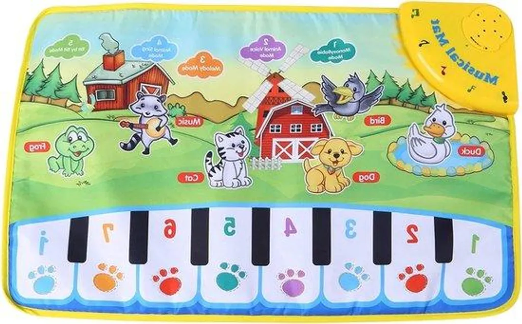 Tapis musical bébé pliable et silencieux pour éveil sensoriel
