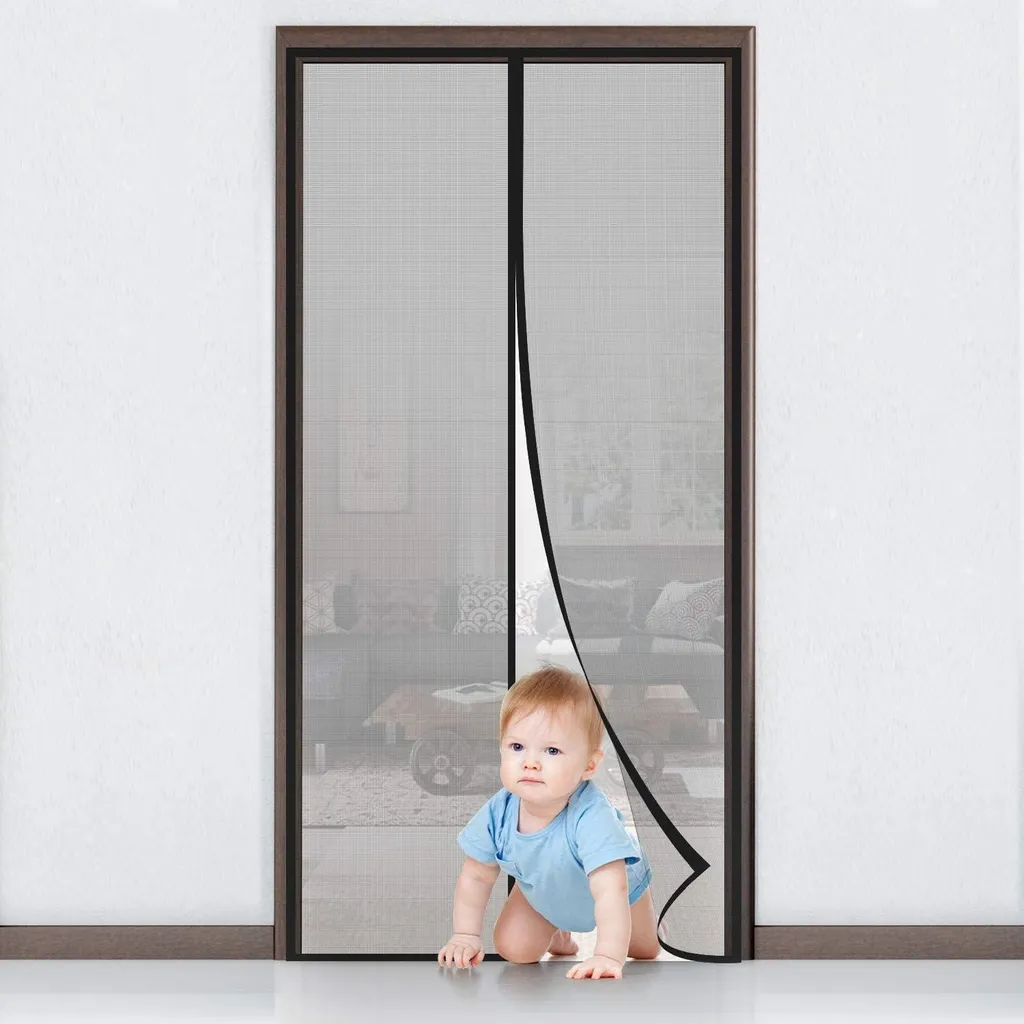 Moustiquaire Porte Magnétique 100x210cm - Stop aux Moustiques sans Perçage