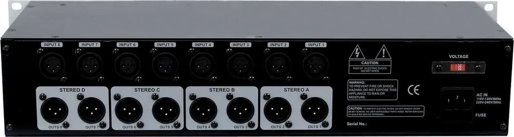 Système de Sonorisation Multi-Zones Omnitronic MZD-88 8 Canaux Pro Argent