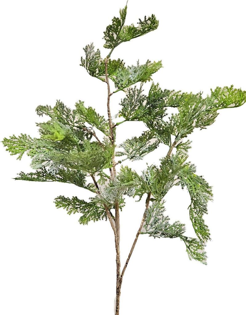 artplants.de Künstlicher Zweig Thuja BIRLAF, grün-grau, 85cm - Deko Thujazweig