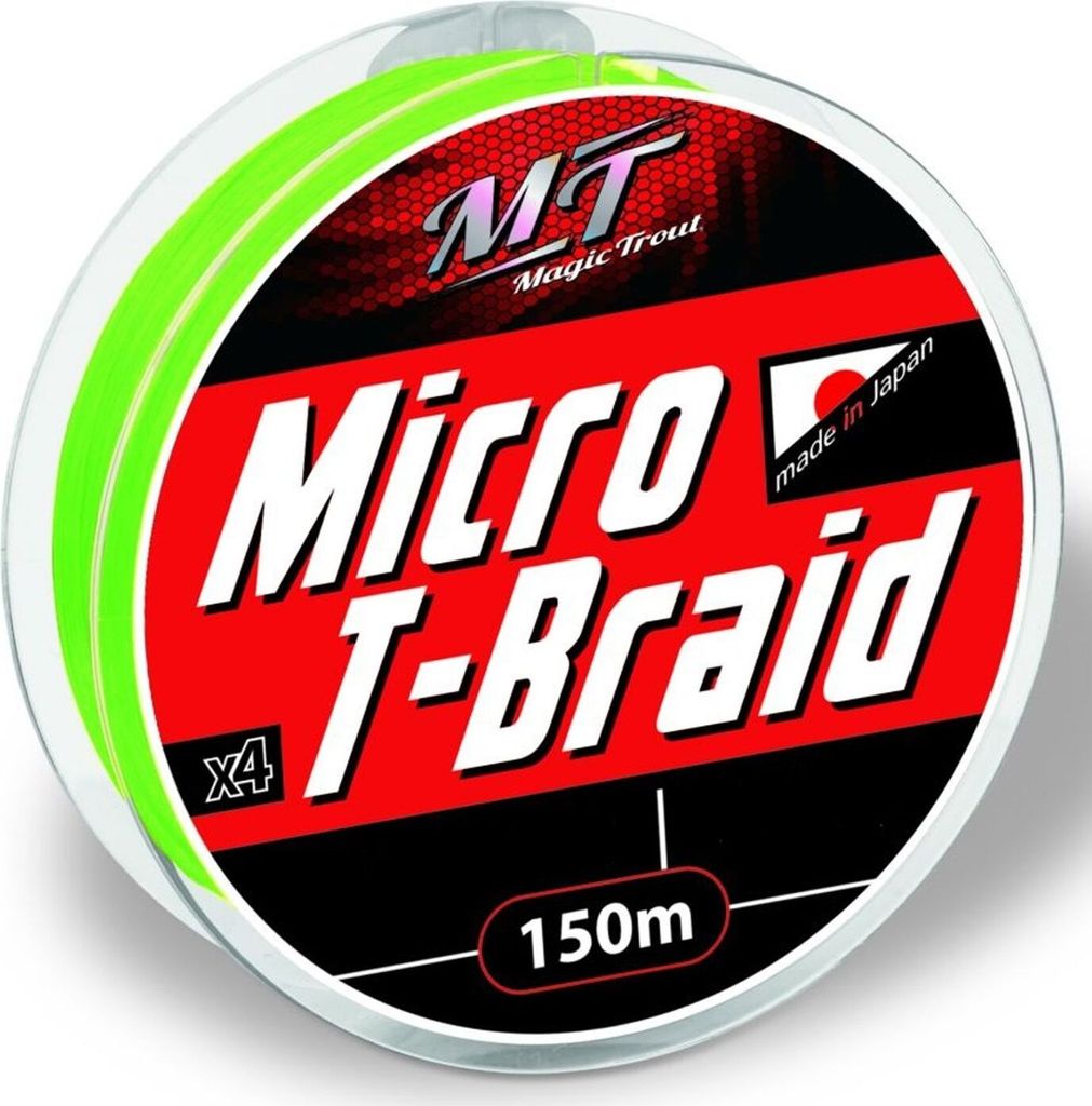 Quantum Magic Trout Micro T-Braid 150m fluo grün - geflochtene Schnur, Durchmesser/Tragkraft:0.04mm / 2.72kg / 6lbs
