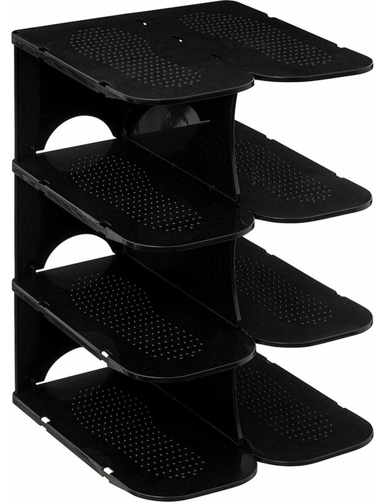 Vertikales Schuhregal Five® - Schwarz - Stapelbar | Produktbild 