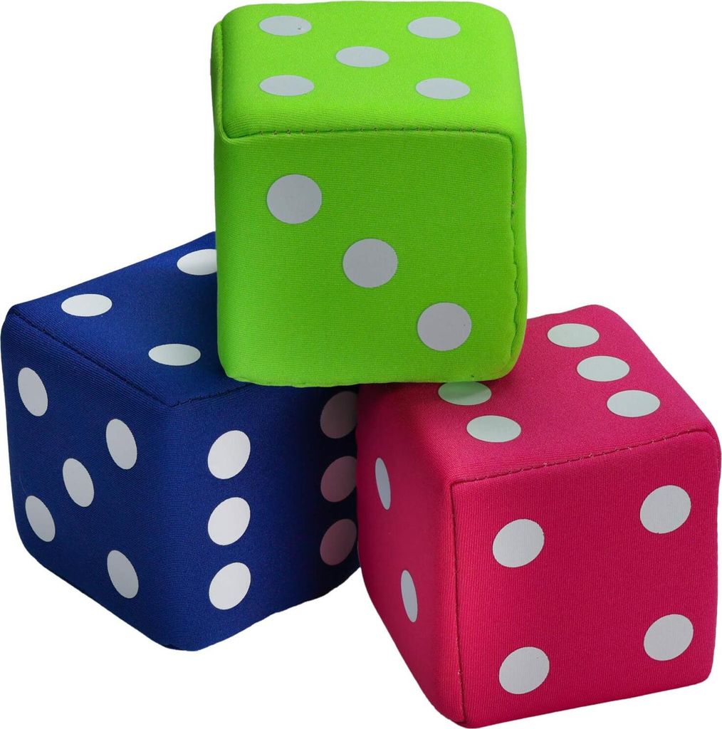 Neopren große Würfel 3 Stück 8x8x8cm Softwürfel, weiche Produktbild 