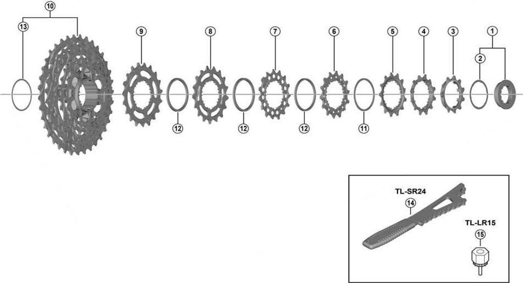 SHIMANO Ritzel für CS-R7100 11 Zähne - präziser Gangwechsel mit integriertem ...