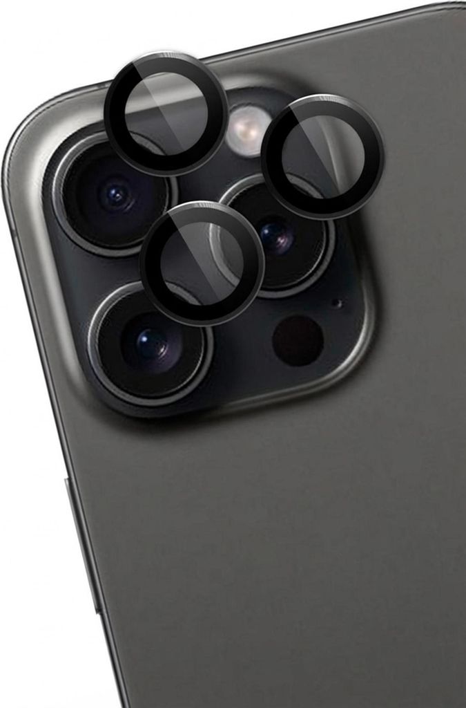 imoshion 2er-Pack Objektivschutz für Kamera für das iPhone 15 Pro / 15 Pro Max - Black Titanium