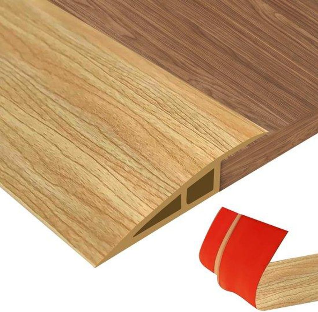 Selbstklebend PVC-Durchgangsprofil, Höhenverstellung 5-10 mm, Durchgangsprofil für Boden für den Anschluss von Bodenverbindungen und Teppichdurc...