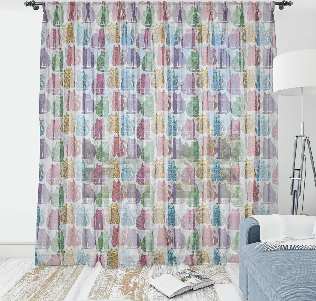 Maxi Arazzo Lavabile ABAKUHAUS 240x274 cm | Satin Gatti Multicolore