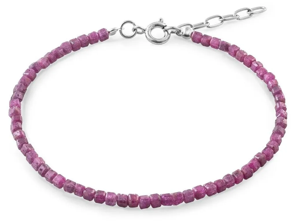 Bracelet en rubis minéral AJKNR014 véritable et naturel pour femme