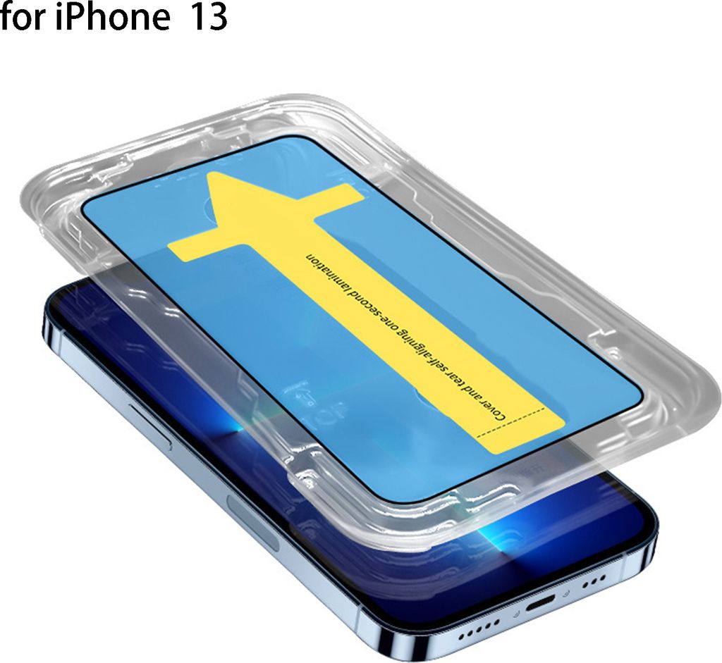 1 Set telefonisch Temperiertes Glas hoher Härte Wirkung resistant kratzfestes Schocksicher einfach zu installieren zu installieren. für iPhone 13