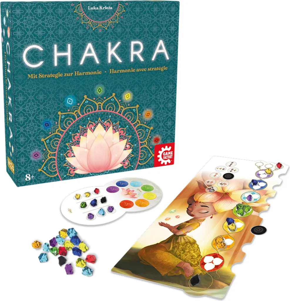 Jeu de société Chakra Game Factory en version française et allemande