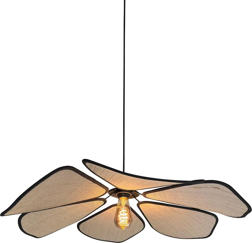 Suspension salon bambou LumaFlora Ø 80cm idéal pour table salle à manger