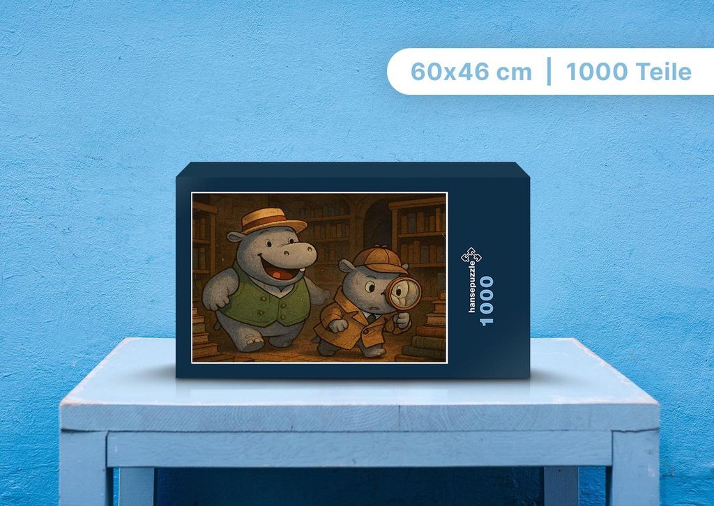 hansepuzzle 112136 - Sash und Sashito Puzzle, 1000 Teile, Kinder, 60,0 x 46,0cm mit hochwertiger Aufbewahrung, Kartonbox & Beutel