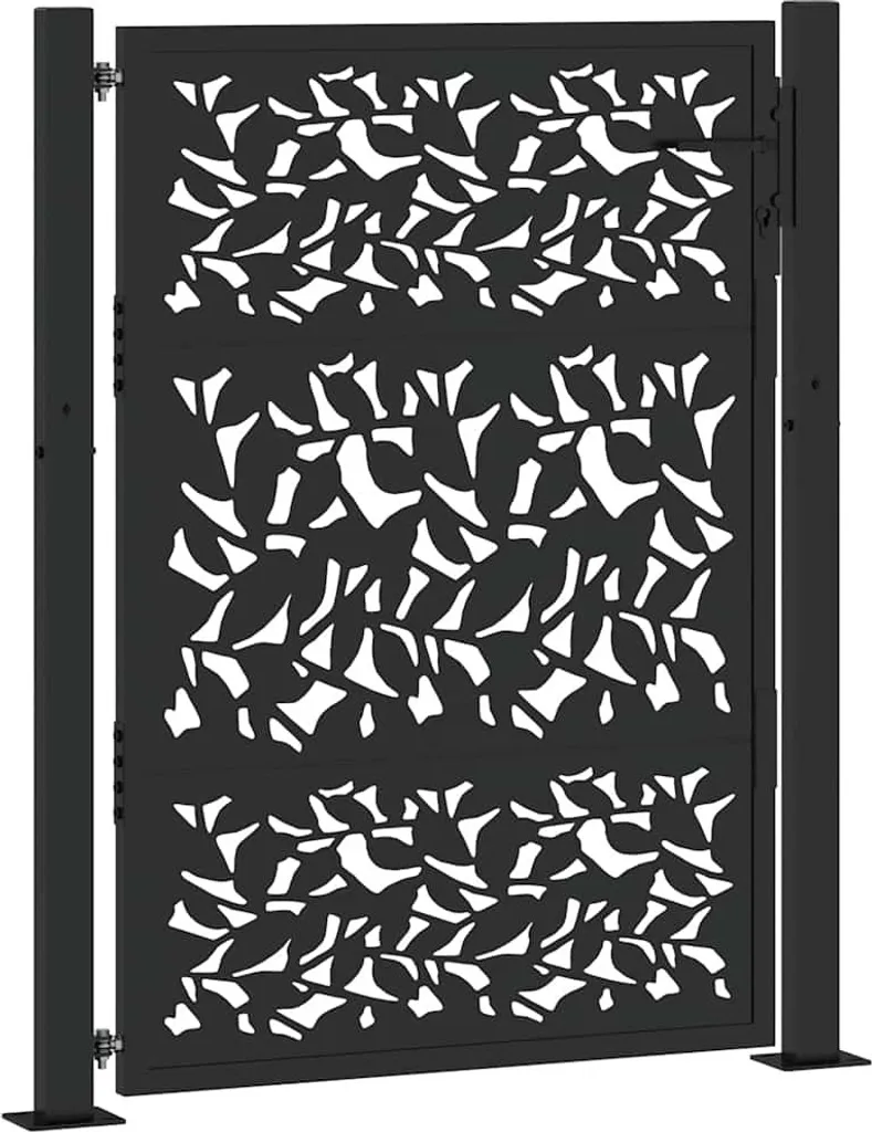 Portail de jardin 100 x 125 cm pour sécuriser un passage piéton noir
