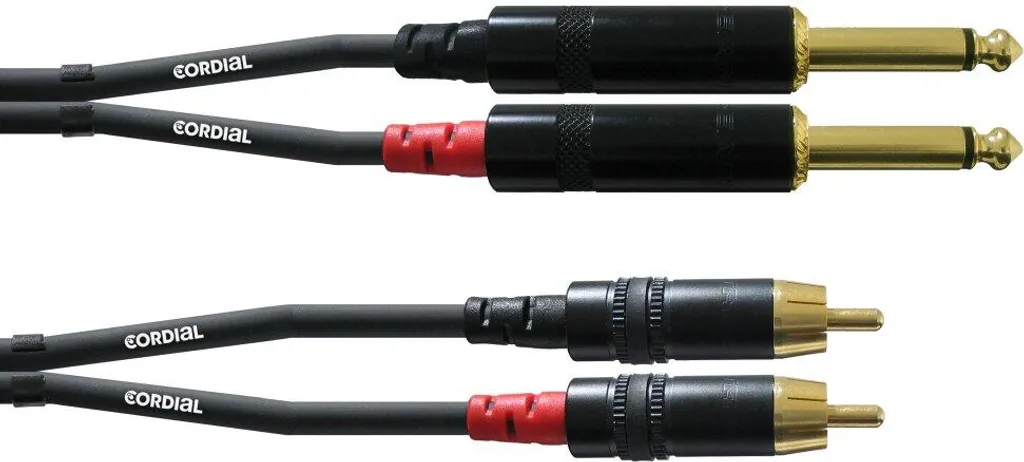 Cavo Twin Cordial CFU 1,5 PC 1.5 m RCA Jack 6.3mm Gold - Studio Grade