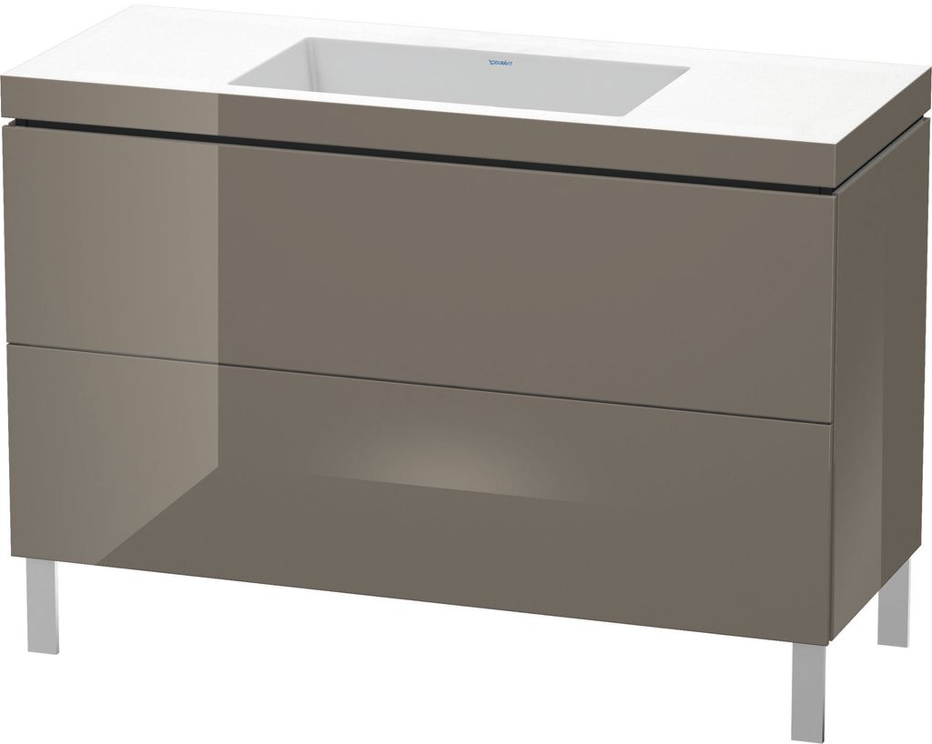 Duravit L-Cube c-bonded Set stehend, 2 Schubkästen, ohne Überlauf, ohne Hahnloch, 1200x698x480mm, LC6939N8989