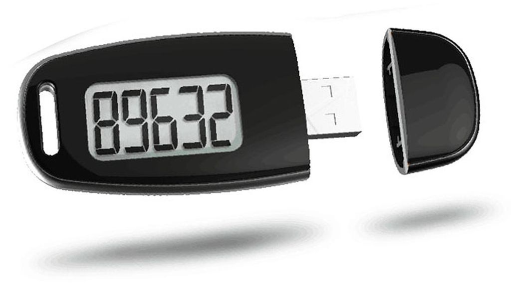 Einfacher Schrittzähler mit Hintergrundbeleuchtung, USB Pedometer mit großer LCD Anzeige, Clip & Umhängeband, ideal für Senioren & Alltag