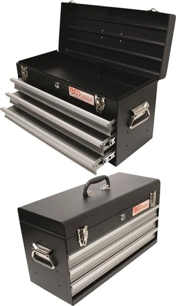 BGS 3312 Cassetta Portautensili Metallo Vuota con 3 Cassetti | E-commerce
