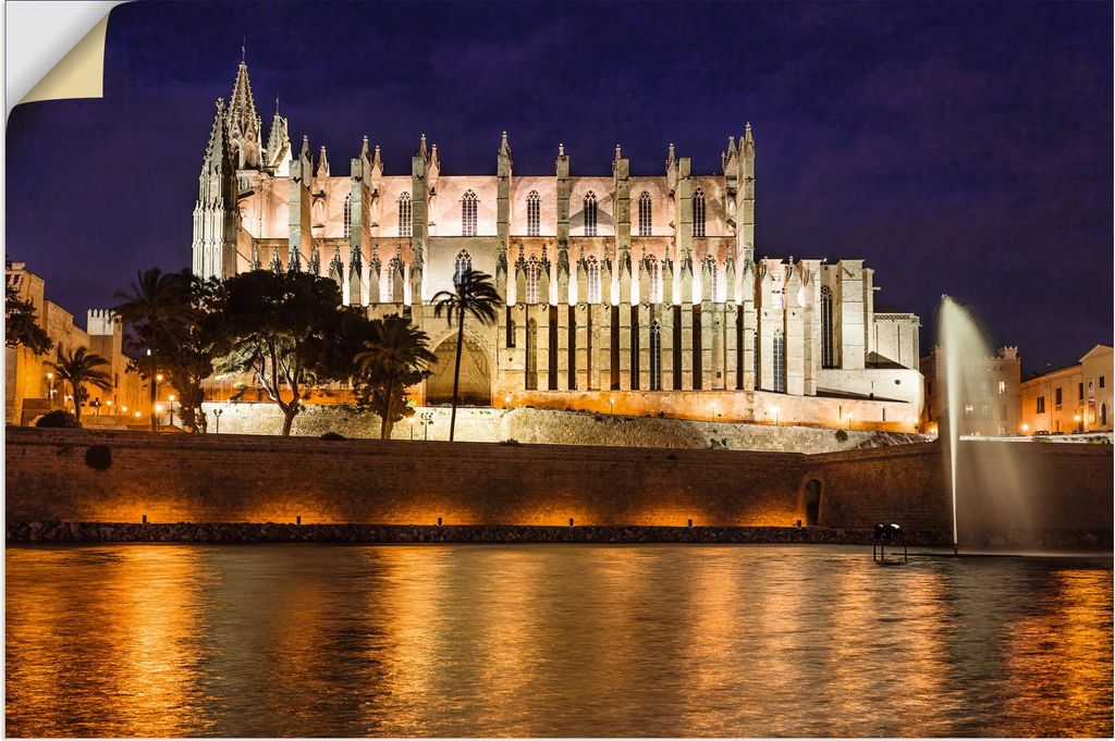 ARTland Wandbild, selbstklebend Kathedrale in Palma de Mallorca Balearen Größe: 30x20 cm
